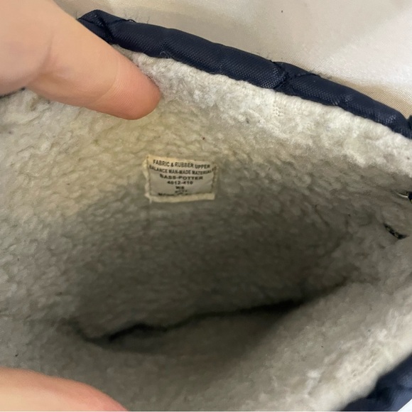 BASS | POTTER Women’s Navy Steel Shank Quilted Upper Rubber Bottom Boot Size 8 - Picture 9 of 14